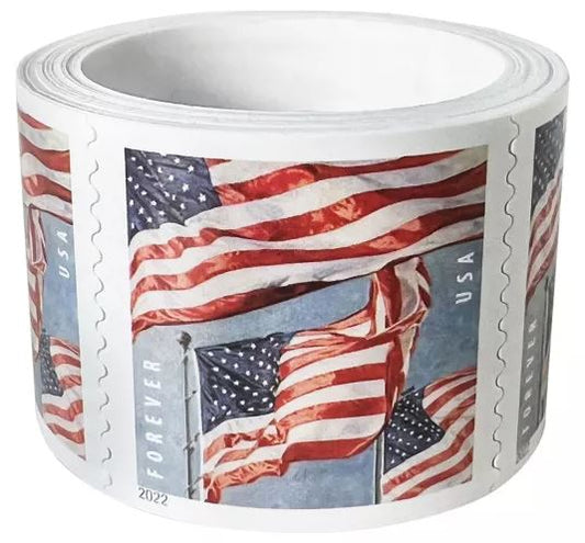 US Flag Stamps- Roll of 100